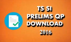 ts si prelims question paper 2016